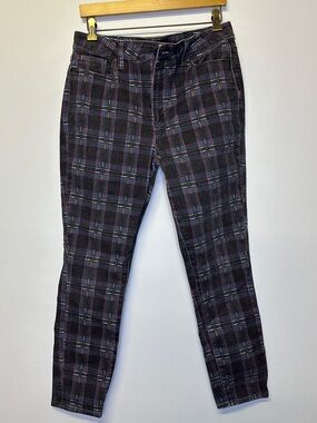 PAIGE Hoxton ankle black Atlantic tartan plaid pants  size 31